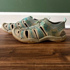 Keen Women's Sandals in Tan and Teal